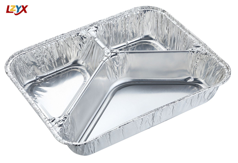 3 Compartment Aluminum Container