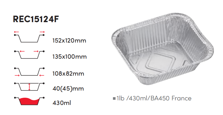 1 lb foil tray