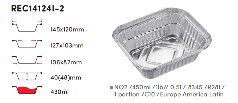1 lb foil container