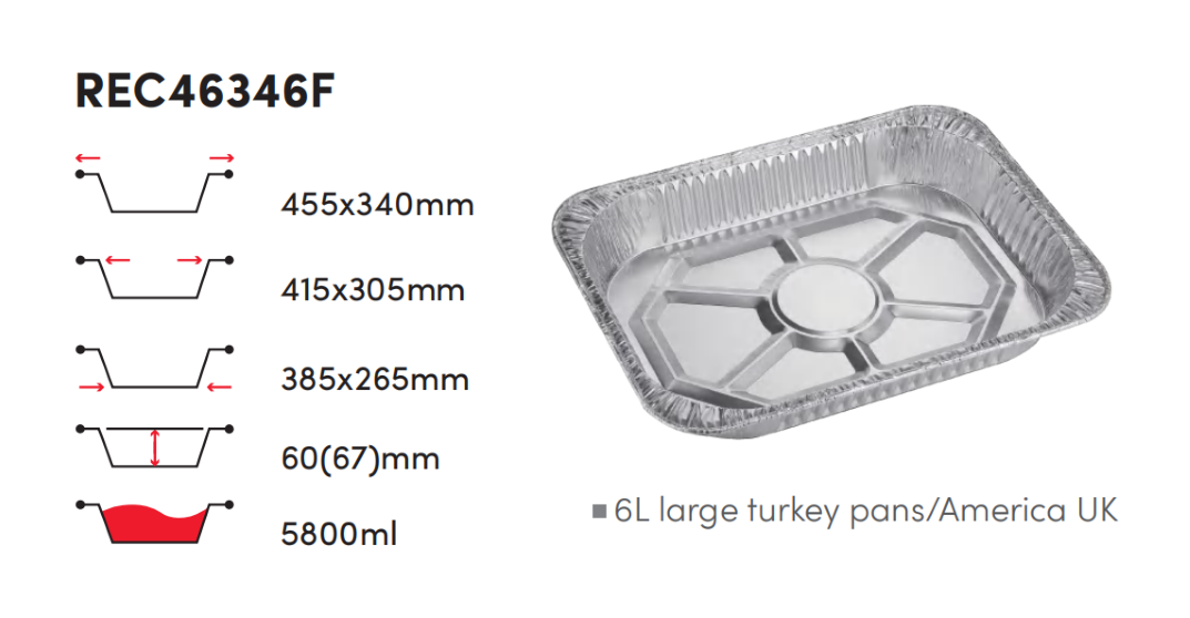 6L large turkey pans