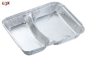 2 Compartment Aluminium Foil Container